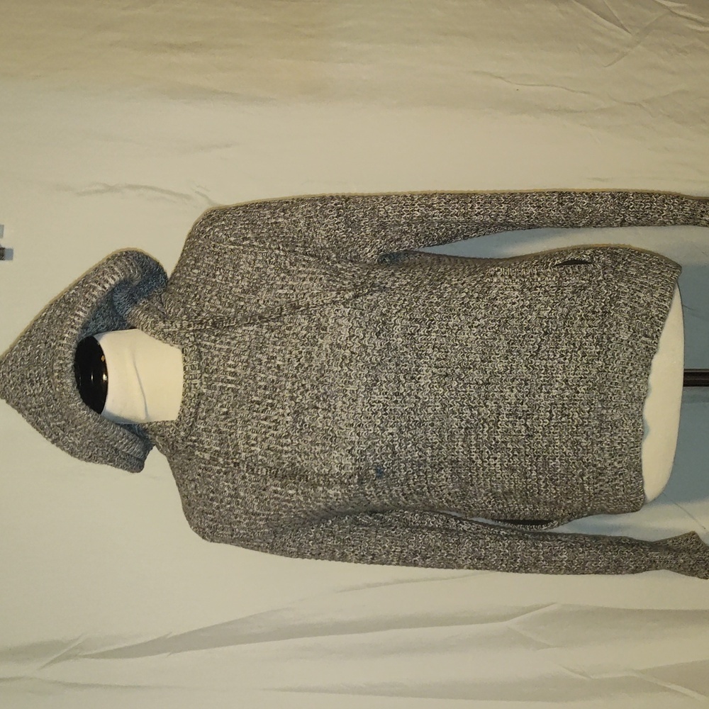 Victoria Secret Womens SP Gray Black Heathered Long Sleeve Hooded Pull Over